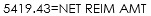 NET REIM AMT