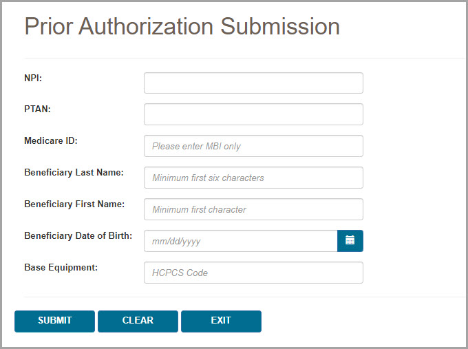 Imagen de la pantalla de myCGS para el envío del formulario de pre-autorización
