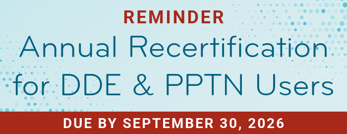 DDE recertification reminder
