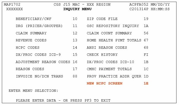 HCPC Screen