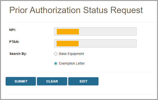 Prior Auth Statis Request