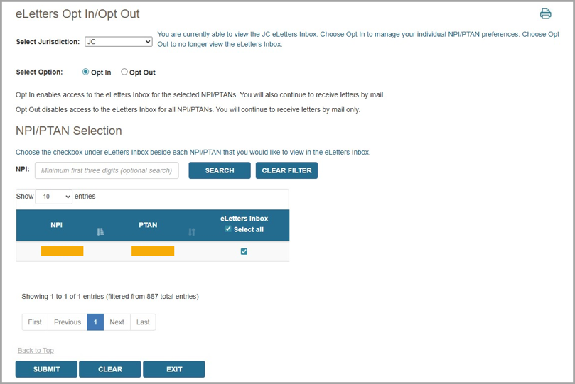 eLetters Opt In/Out Full