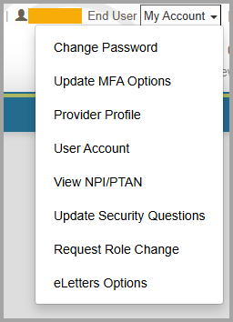 My Account Options